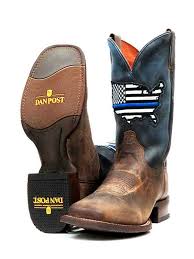 Dan Post Dp4515 Mens Thin Blue Line Sand Square Toe Cowboy Boot Blue B