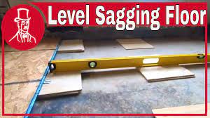 how to level sagging floor in old house