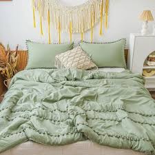 Sage Green Comforter Set Queen Light