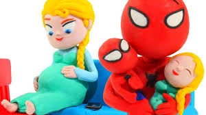PREGNANT FROZEN ELSA Happy Elsa Has New Babies Spiderman.