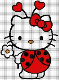 Hello Kitty Ladybug Chart Graph And Row By Row Written Instructions 07