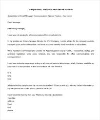 Email Job Application Cover Letter Template net