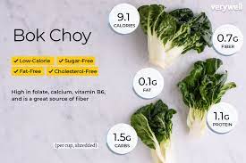 bok choy nutrition facts and health