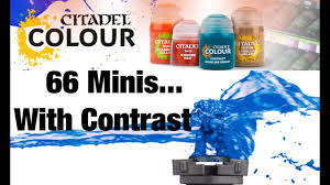Citadel contrast paints give excellent, consistent results but they are expensive. 66 Miniatures Painted Using Only Citadel Contrast Paints Youtube