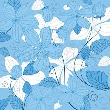 Blue Floral Background For Textile Or Stock Vector Colourbox