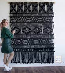 Extra Large Macrame Wall Hanging Black