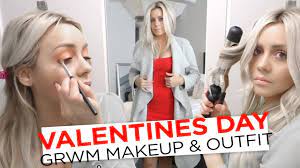 valentines day grwm makeup and outfit