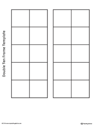 free double ten frame template
