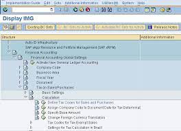 tax configuration for sap