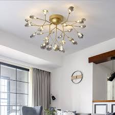 Modern Firefly Ceiling Lights For Living Kitchen Gold Home Decorations Low Ceiling Lamp Flush Mount Ceiling Light Luxury Lamp Chandeliers Aliexpress
