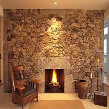 Stone Brick Fireplace