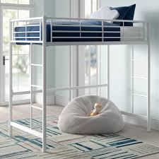 Pull up a chair to the laptop stand on the side, store your books for easy access in the top caddy and climb up top on the metal ladder for a good night's sleep. Metal Bunk Bed With Futon Wayfair