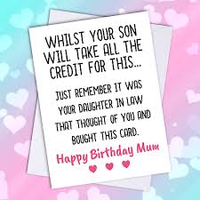 funny humour mum birthday card