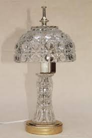 Heavy Crystal Clear Glass Table Lamp