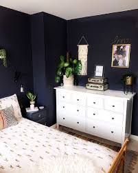 Me and aria went to ikea frequently in 2017 when we decorated our home, he says. Dark Blue Bedroom White Bedding Master Bedroom Ikea Hermes Chest Of Draws Bo Dark Blue Bedrooms Bedroom Decor Dark Blue White Bedroom