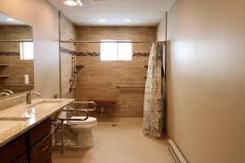 The remodeling covers a wide range, from something as simple as a sprayer attachment that allows for the person to sit while bathing, to curbless showers that remove the need to step up for access. Easy Accessibility With A Roll In Shower Homeaccessremodeling Com