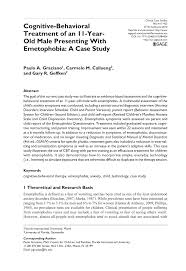 Interviewers asking case study questions are primarily concerned with how effectively you can analyze a problem, determine key factors, brainstorm ideas, and propose workable, pragmatic solutions that are supported by your analysis. Pdf Cognitive Behavioral Treatment Of An 11yearold Male Presenting With Emetophobia A Case Study