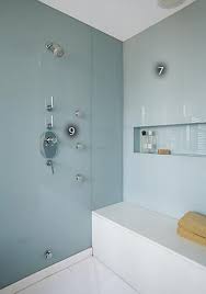 Back Painted Glass Shower Bathroom