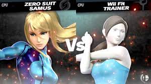Round 1 Match 4 Zero Suit Samus vs Wii Fit Trainer - YouTube