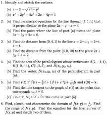 1 2 Find Parametric Equations For The