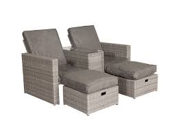 sun lounger grey rattan furniture