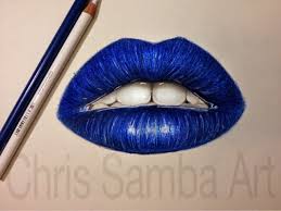 chris samba art channel blue lips