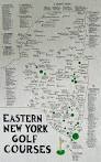 New York Golf Courses Map east - Etsy