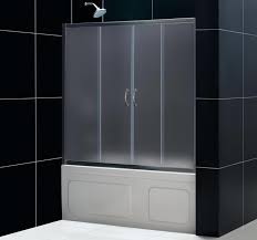 A Frosted Glass Tub Shower Door Is A