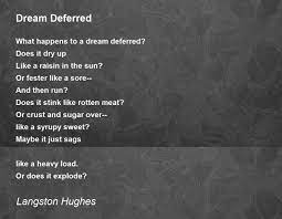 dream deferred poem by langston hughes