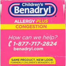 childrens benadryl allergy plus