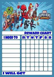 Marvel Superheroes Personalised Reward Chart With Free