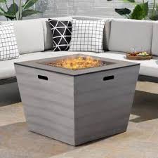gray square fire pits outdoor