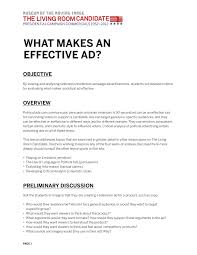 what makes an effective ad living