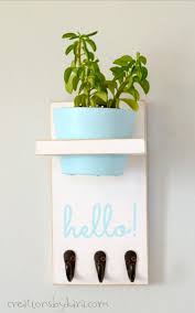 Diy Key Holder With Plant Shelf