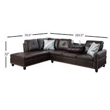 Left Facing Sectional Sofa Set