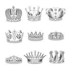 princess crown sketch vector images