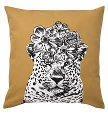 ikea cushion pillow cover 20x20 leopard