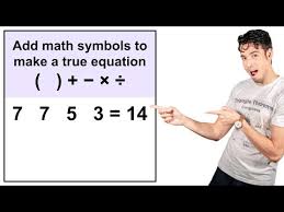 right symbols to make a true equation