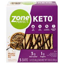 zoneperfect keto peanut er pie bars