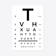 Eyes Test Chart Stock Vector Illustration Of Myopia 107063854