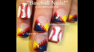 beginners baseball nails diy tutorial