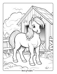 horse coloring pages for kids s