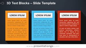 3d text blocks for powerpoint and