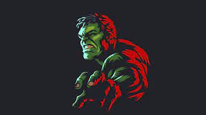 Hulk, minimal art, marvel hero ...
