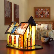 Stained Glass Church Night Light