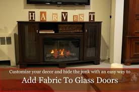 Easy Diy Adding Fabric To Glass Doors