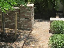 Brick Wall Design In The Courtyard