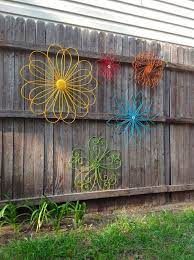 Jumbo Metal Flower Fence Art