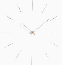 Silver Wall Clock With 12 Time Signals