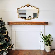 diy faux beam fireplace mantel cover